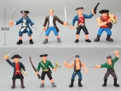 Zestaw figurek piratów mix 8szt rozm. 9cm